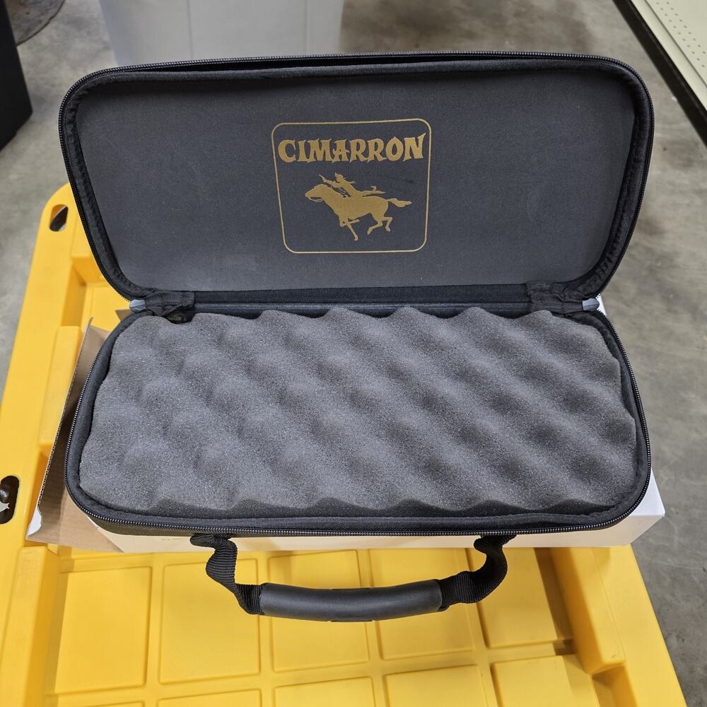 Cimarron Large Revolver Pistol Case Black Foam Lined Zipper Carry Handle XILARGE